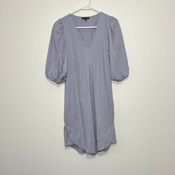 FOR CYNTHIA  Lavender Linen Blend Puff Sleeve Small - Picture 9 of 9